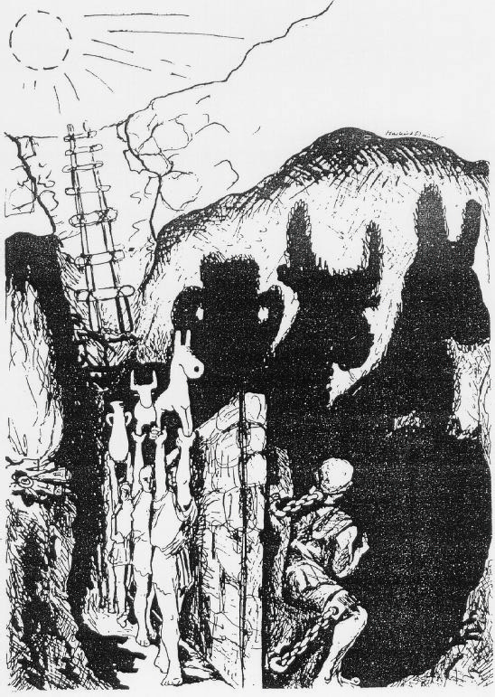 علوم فلسفة كيف نصل إلى المعرفة Plato_-_Allegory_of_the_Cave